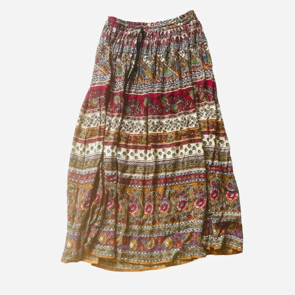 Just Cruising Dresses & Skirts - Just Cruising Boho Maxi Skirt Free Size Hippy Gypsy Boho Multicolor